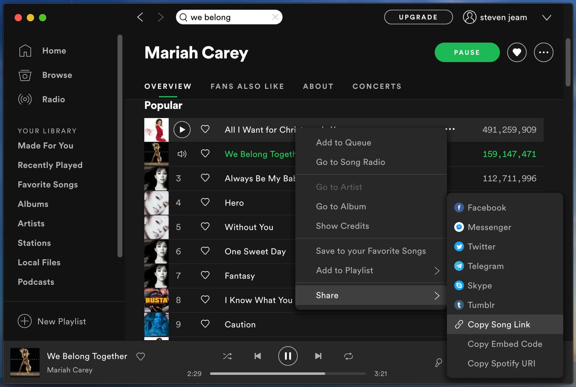 playing downloaded spotify music in other app