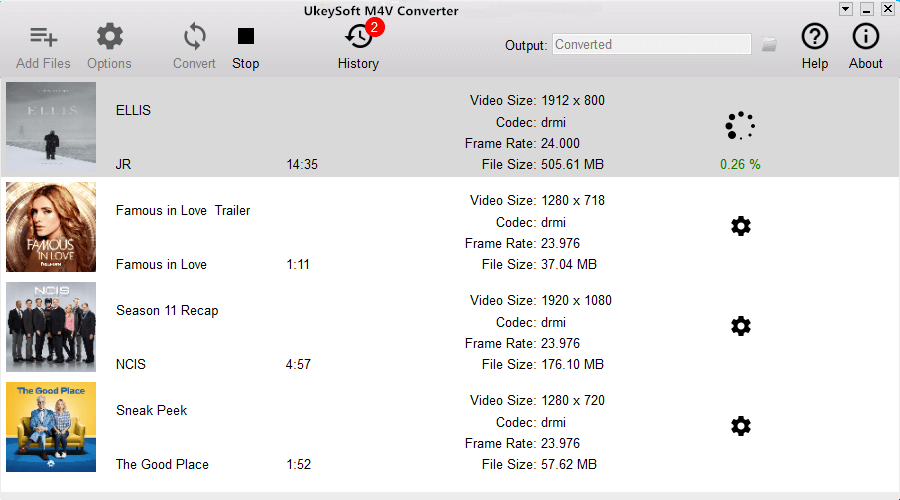 Convert M4V movies to mp4