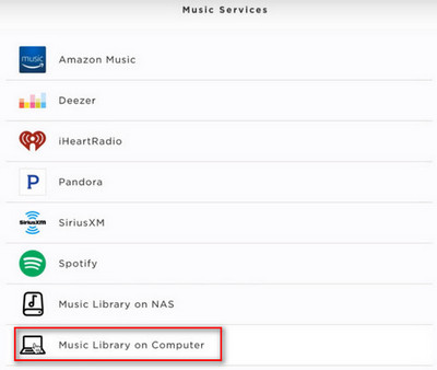 music library on computer