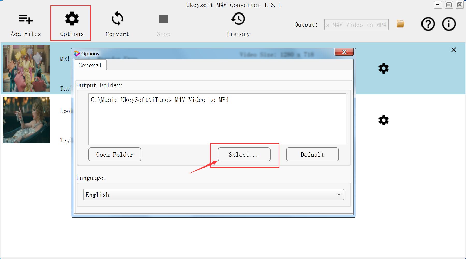 Select M4V Subtitles and Audio Tracks