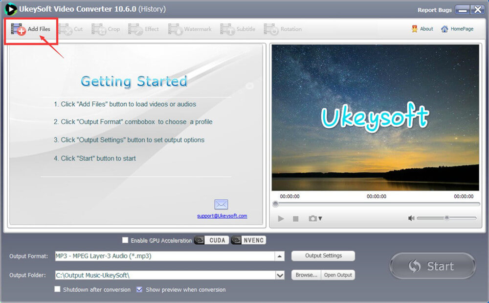 add music to ukeysoft video converter