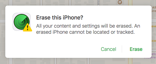 use icloud to erase iphone