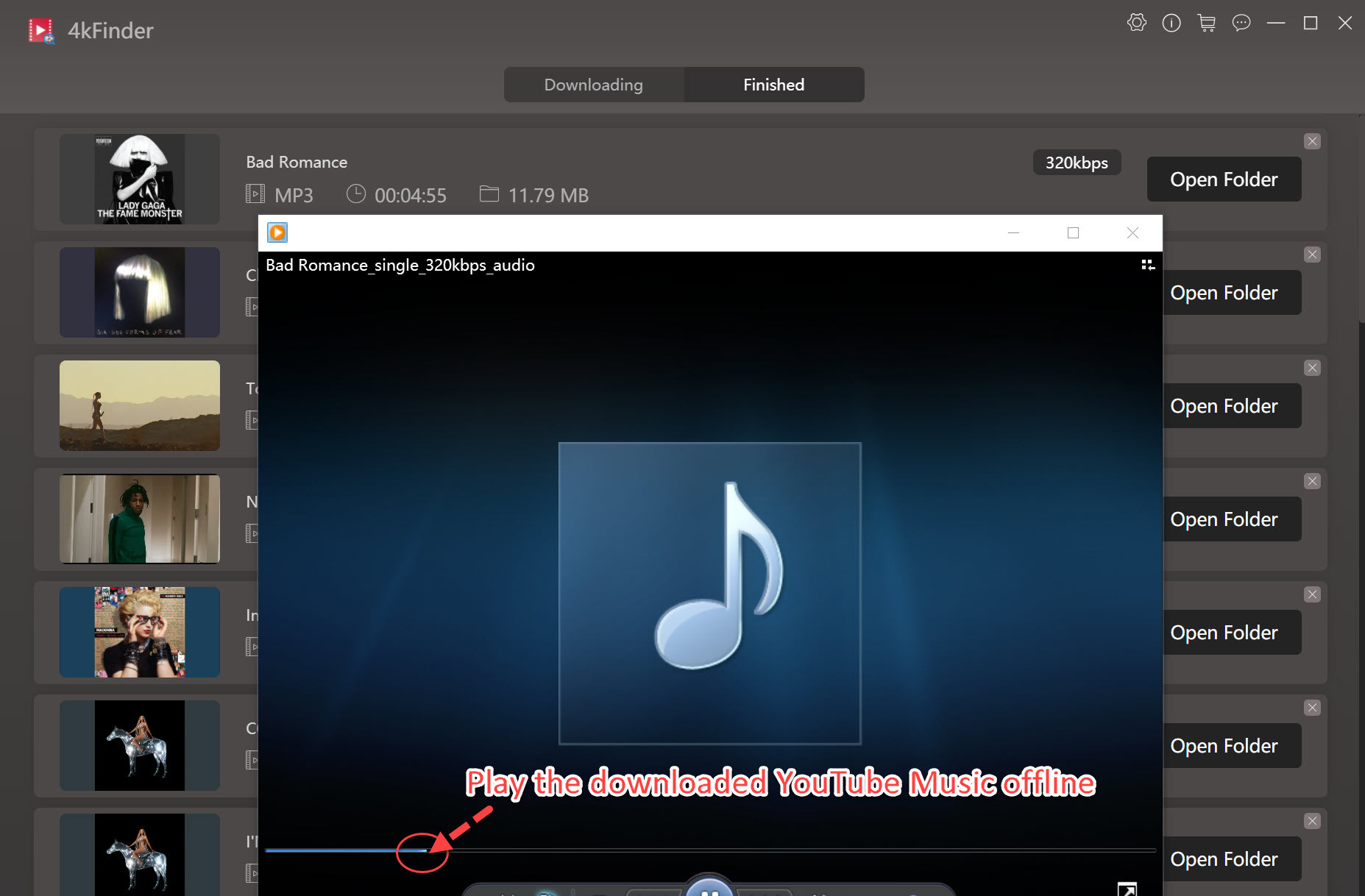 play youtube music offline