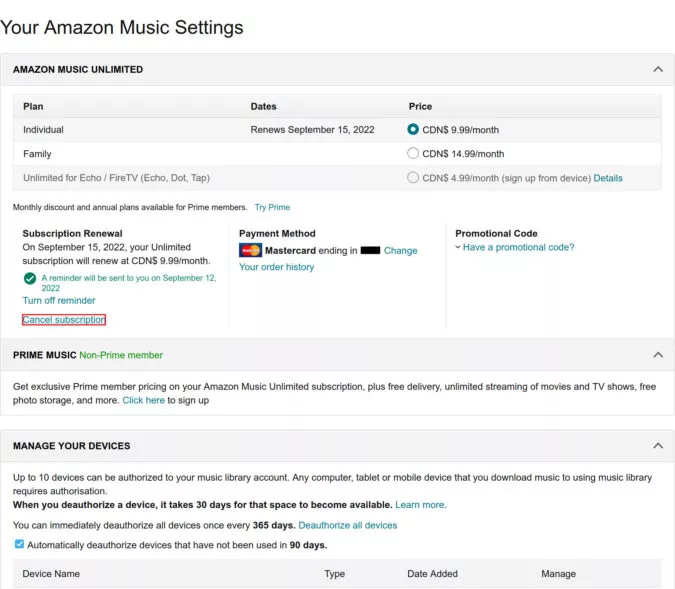 amazon music settings