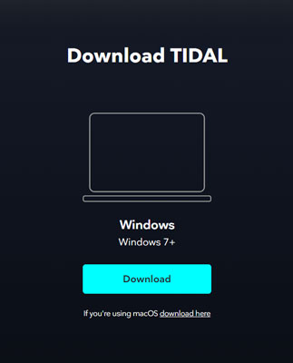 download tidal app on pc