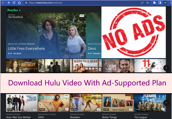 download hulu video with ad-supported plan